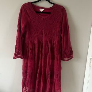Orange Creek lace burgandy/red dress